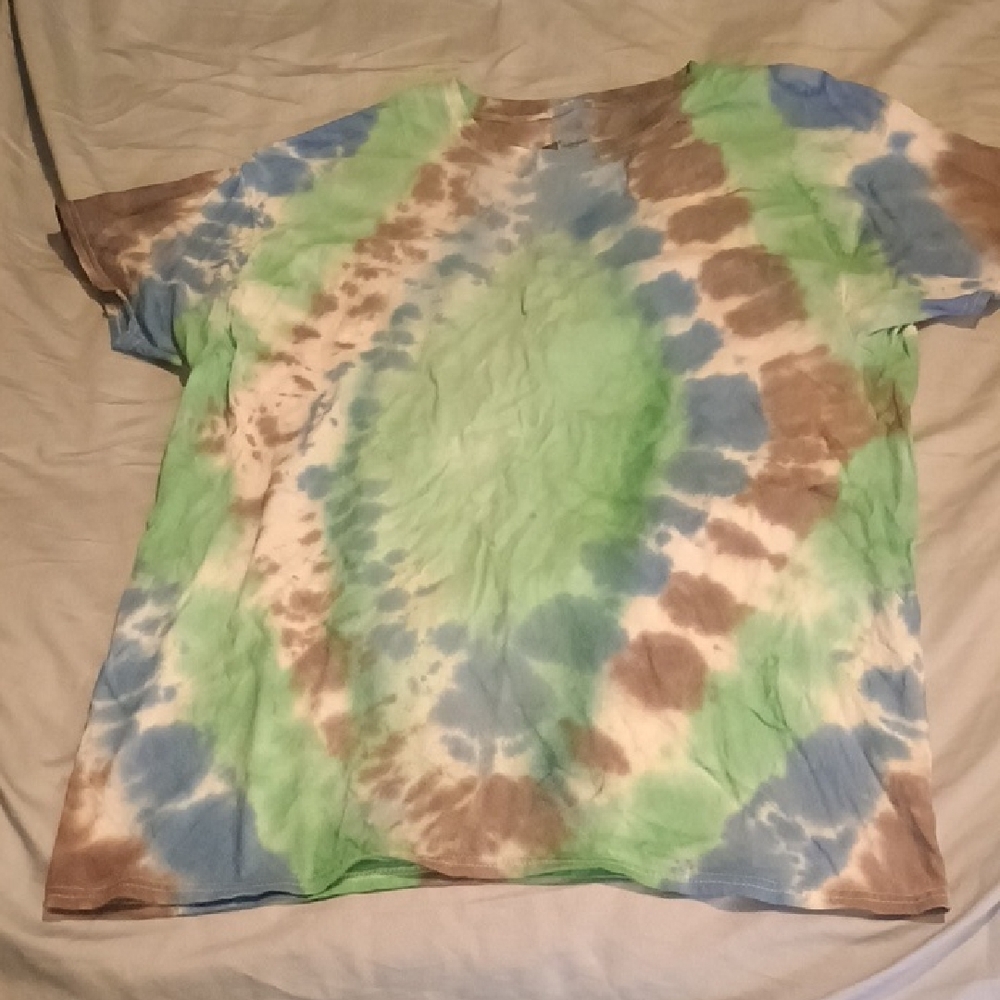 Hanes Tie-Dye T-Shirt in Blue and Brown
